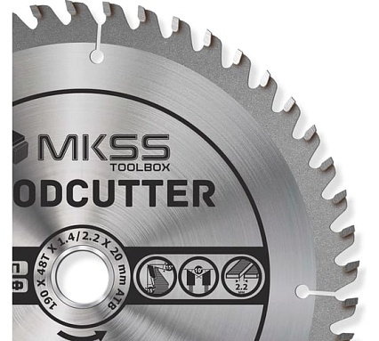Диск пильный по дереву MKSS Toolbox Woodcutter WC1900 190x48Тх20 мм WC19004820