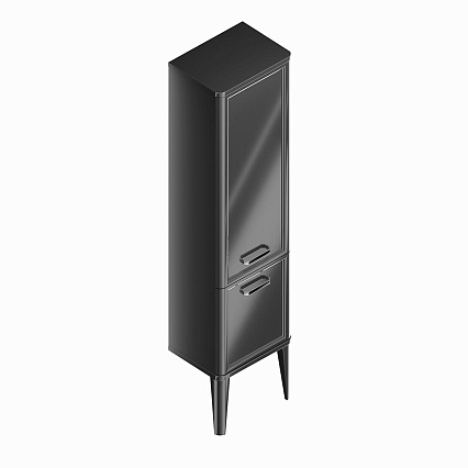 Шкаф пенал Kerama Marazzi Pompei New 43 см черный глянцевый PO.N.150\BLK