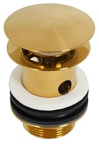 Донный клапан Cezares ECO-SAT-BORO с переливом, брашированное золото
