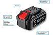 Аккумуляторная батарея Energy+ 18 V, Li-Ion, 4.0 Ач Graphite 58g004