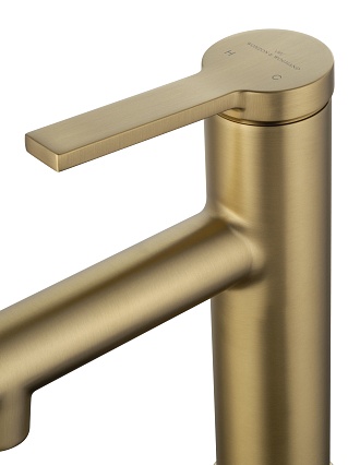 Смеситель для раковины Wonzon&Woghand WW-H1017-BG функция полоскания, брашированное золото
