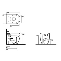 Приставной унитаз Kerasan Flo 311601, белый