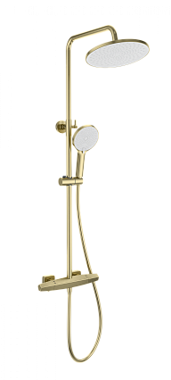 Душевая стойка Wonzon&Woghand Neo WW-B3045-A-BG термостат, брашированное золото