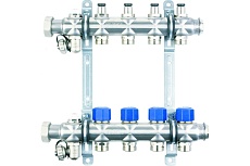 Коллекторная группа ELSEN 1&quot;, 4 контура, размер отвода-3/4&quot;, нержавеющая сталь EMi02.04