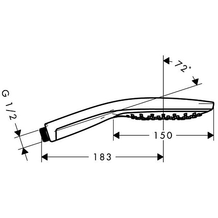 Душевая лейка Hansgrohe Raindance Select E 150 28587000