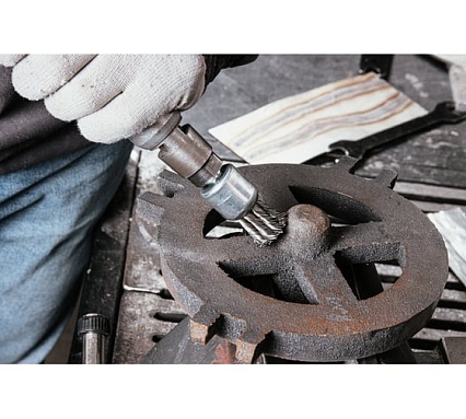 Щетка кистевая витая с хвостовиком 30 мм, проволока - INOX 0.50 мм DeBever DB80163401