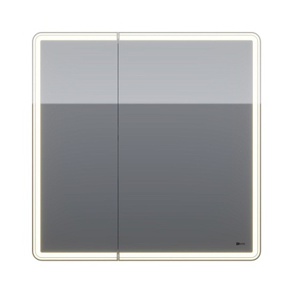 Зеркальный шкаф Lemark Element 80x80 с подсветкой LM80ZS-E, белый глянец