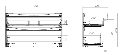 Тумба с раковиной BelBagno Marino 100 см, высота 60 см Rovere Moro