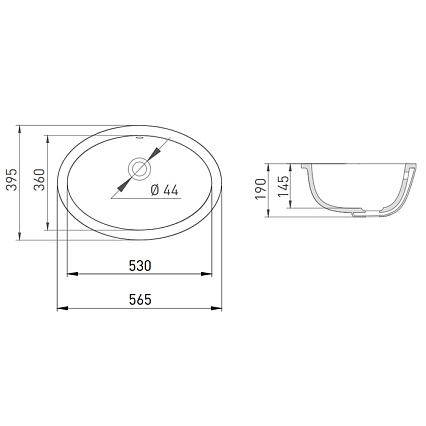 Раковина Salini Callista 109 S-Sense 56 см 1101109G, белый глянцевый