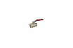 Шаровой кран Giacomini R910 DADO, 1 1/2, ВВ, ручка-рычаг красный, никелированный R910X027