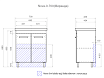 Тумба с раковиной Vigo Nova 70 см (под раковину Миранда) с полками