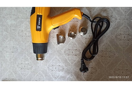 Строительный фен Deko HG2000W, 2000Вт, 2 скорости, защита от перегрева 063-4166