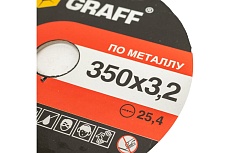 Круг отрезной по металлу (350x25.4х3.2 мм) GRAFF GADM 350 32
