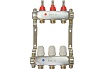 Коллекторный блок Rvc ТП нержавеющая сталь, 1 (DN25) 4x3/4 (евроконус), с расходомерами 09238
