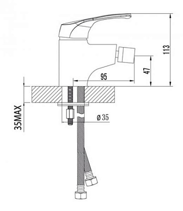 Смеситель для биде Lemark Omega LM3108C