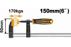 F-образная струбцина Ingco 50x150 мм HFC020501