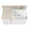 Мебель для ванной Акватон Мишель 100 см, керамогранит, раковина Mila, дуб эндгрейн, белый