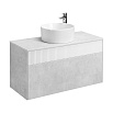 Мебель для ванной Акватон Марбл 100 см слэйт, белый матовый