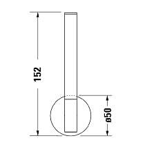 Держатель для запасного рулона Duravit Starck T 0099394600 черный матовый