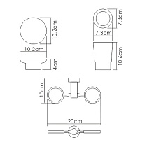 Держатель для стакана WasserKRAFT K-28226 с мыльницей