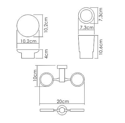 Держатель для стакана WasserKRAFT K-28226 с мыльницей