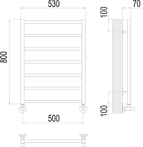 Полотенцесушитель водяной Terminus Контур П7 500x800, 4670078529657