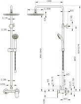 Душевая стойка Bravat Opal F9125183CP-A2-RUS хром