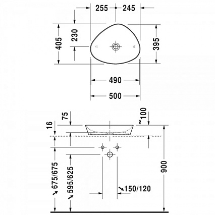 Раковина Duravit Cape Cod 2339500000 50 см