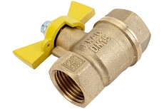 Шаровой кран для газа Valfex 1/2" ВР/ВР ручка-бабочка, латунный 11Б27фтМ VF.277.LB3.012.Bir
