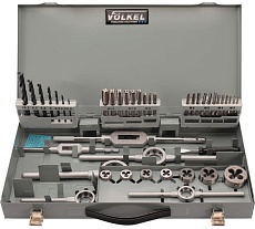 Набор метчиков и плашек VOLKEL M3-M12 HSS-G 44 предмета V49111