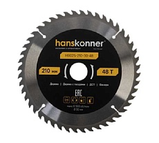 Пильный диск по дереву Hanskonner ArmorPiercing 210x30мм, 48 зубьев, H9025-210-30-48