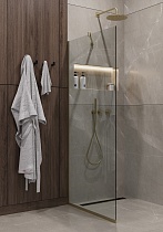 Душевая перегородка Timo TP-890/17C-8 89x195 прозрачное, матовое золото