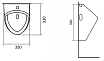 Писсуар подвесной Sanita Luxe Long LNGSLUR01