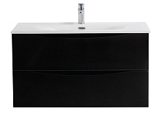 Тумба с раковиной BelBagno Marino-Cer-N 90 см Nero Lucido