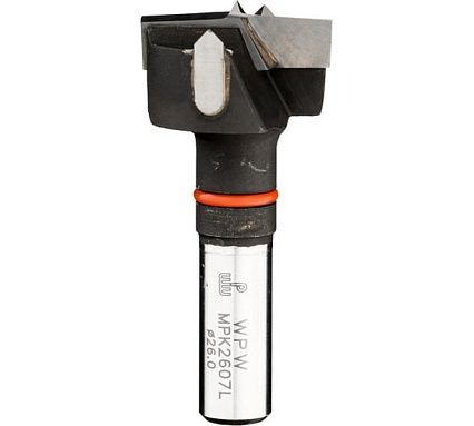 Сверло чашечное левое под мебельную петлю (26х57.5 мм; хвостовик 10 мм присадка) WPW MPK2607L