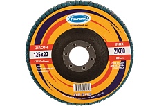 Круг лепестковый циркониевый по металлу и нержавеющей стали (125х22 мм, ZK80, 38А) Tsunami КЛТ1 D9610000ZK12580