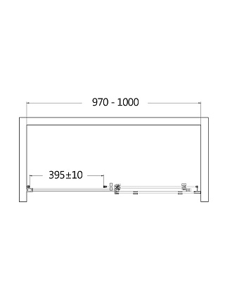 Душевая дверь AQUAme AQM4803-10 100x195, прозрачное, хром