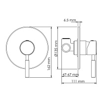 Смеситель для душа WasserKRAFT Gollach 3351 черный