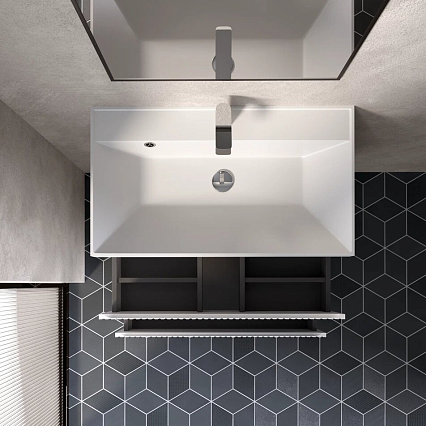 Мебель для ванной AQUAme S1 80 см белый глянец