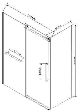 Душевой уголок Vincea Como Soft VSR-1CS8015CL 150x80 хром, прозрачный