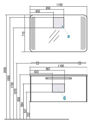 Мебель для ванной Акватон Валенсия 110