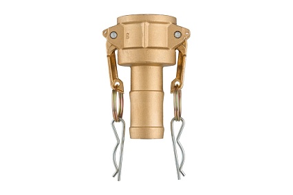 Камлок латунный TITAN LOCK тип С, розетка с хвостовиком 2 1/2" TL250CBR