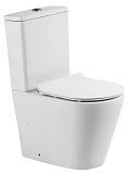 Унитаз-компакт BelBagno Flay-Tor BB2149T/BB2149CP-TOR безободковый, со смывом Торнадо, белый