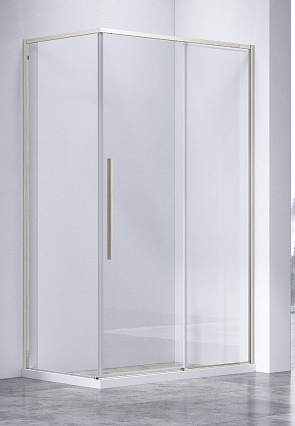 Душевой уголок Vincea Слим-Н (Slim-N) VSR-4SN9014CLBN 140x90 брашированный никель, стекло прозрачное