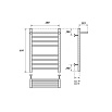 Полотенцесушитель водяной Point PN10146SP П7 40x60, с полкой, хром