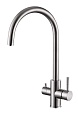 Смеситель для кухни Oliveeka OL-458022-BN с подкл. к фильтру, никель матовый