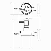 Дозатор жидкого мыла WasserKRAFT Isen K-4099