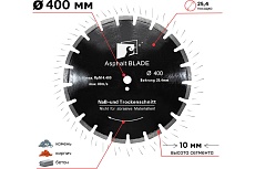 Диск алмазный асфальт 400х10х25.4 мм S.E.B. 106AG-SEB40025AC