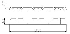 Крючок Rav Slezak COA0105 планка 6 крючков