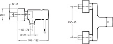 Смеситель для душа Jacob Delafon Cuff E45533-CP